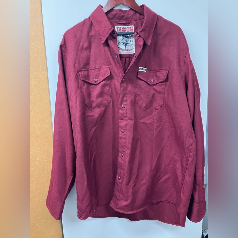 DIXXON Bordeaux Men’s Flannel Size XL - Picture 2 of 4